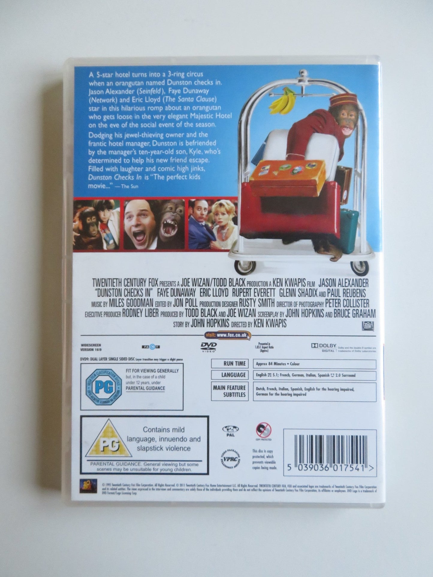 DUNSTON CHECKS IN (DVD) JASON ALEXANDER FAYE DUNAWAY 1996 REGION 2 Movie posters