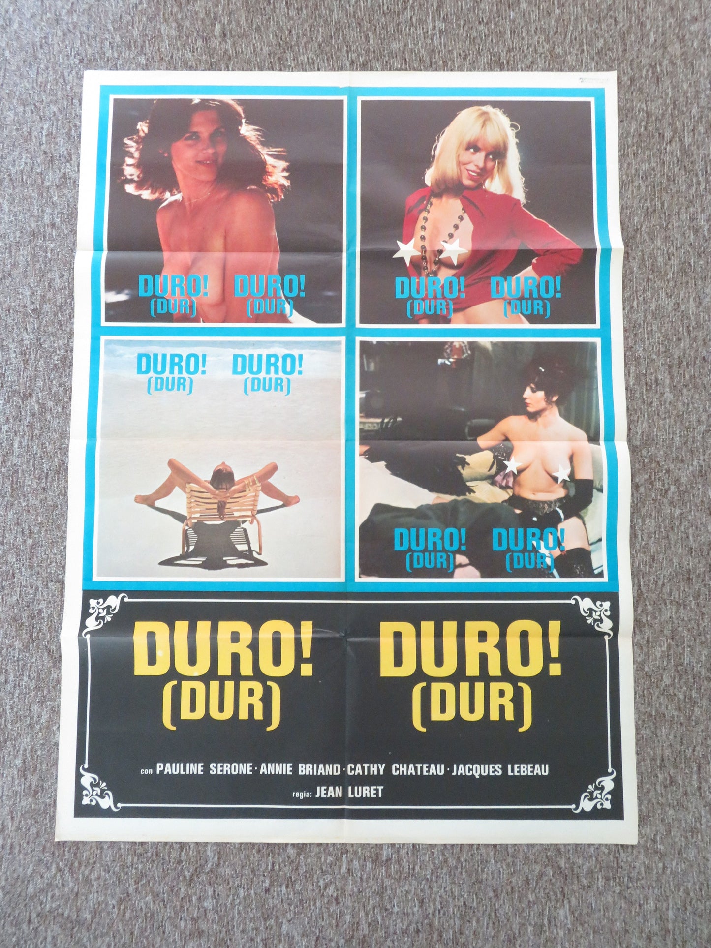 Duro! Duro! / Dur! Dur! Italian 2 Foglio Poster Pauline Serone Anne Briand 1981 Movie posters