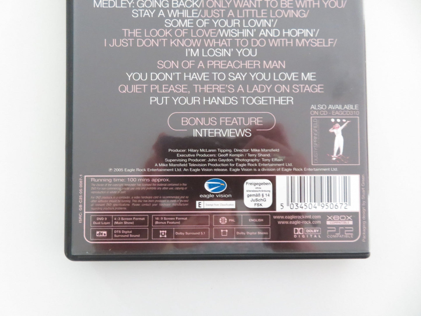 DUSTY SPRINGFIELD: LIVE AT THE ROYAL ALBERT HALL (DVD) 1979 REGION 0 Movie posters