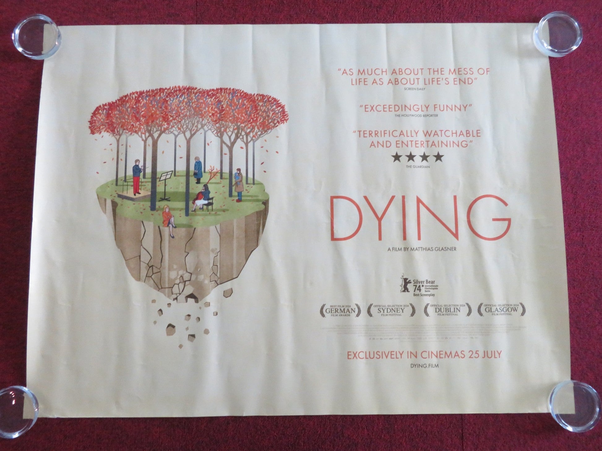 DYING UK QUAD ROLLED POSTER LARS EIDINGER CORINNA HARFOUCH 2024 - Rendezvous Cinema