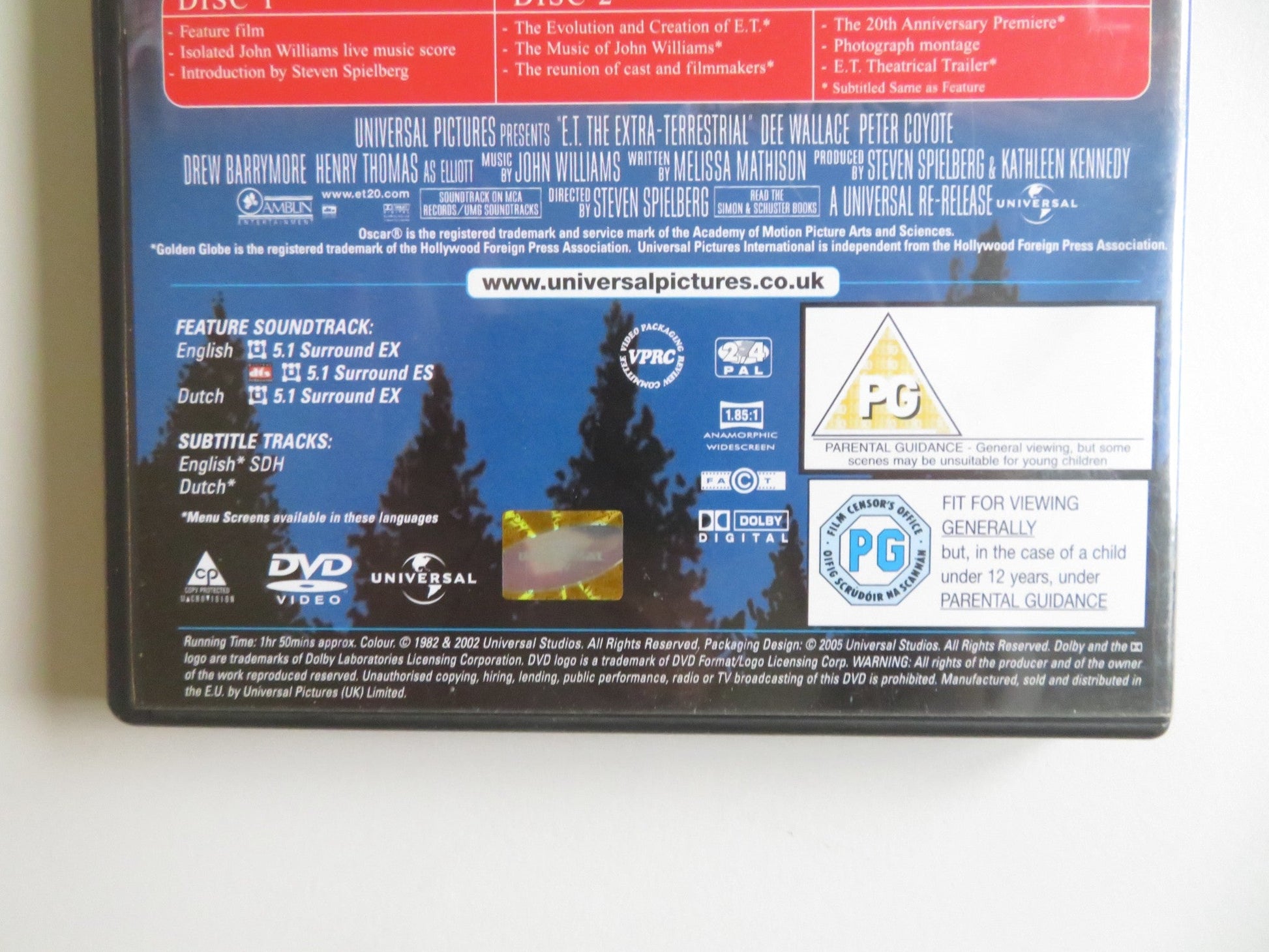 E. T. THE EXTRA - TERRESTRIAL - SPECIAL EDITION (DVD) HENRY THOMAS 1982 REGION 2 Movie posters