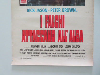 EAGLES ATTACK AT DAWN ITALIAN LOCANDINA POSTER YEHORAM GAON JOSEPH SHILOACH 1970 Movie posters