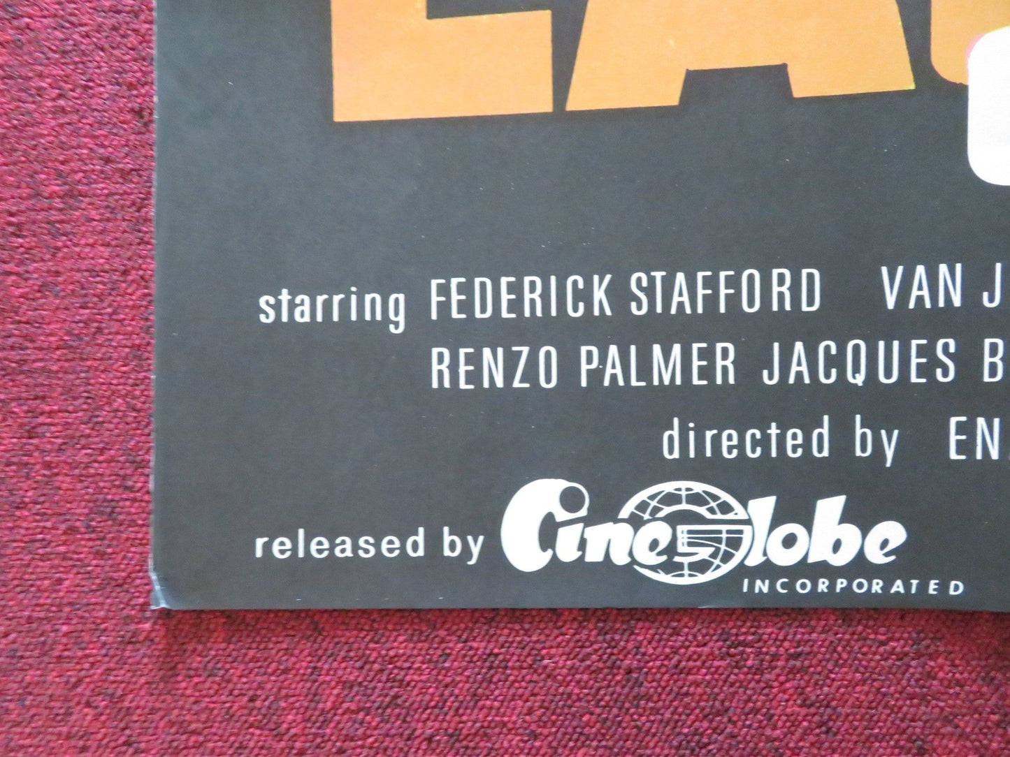 EAGLES OVER LONDON FOLDED US ONE SHEET POSTER FREDERICK STAFFORD R1973 Rendezvous Cinema Movie posters