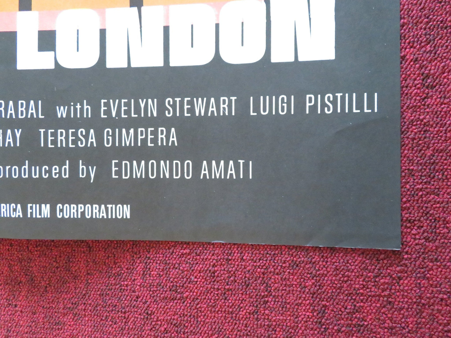 EAGLES OVER LONDON FOLDED US ONE SHEET POSTER FREDERICK STAFFORD R1973 Rendezvous Cinema Movie posters