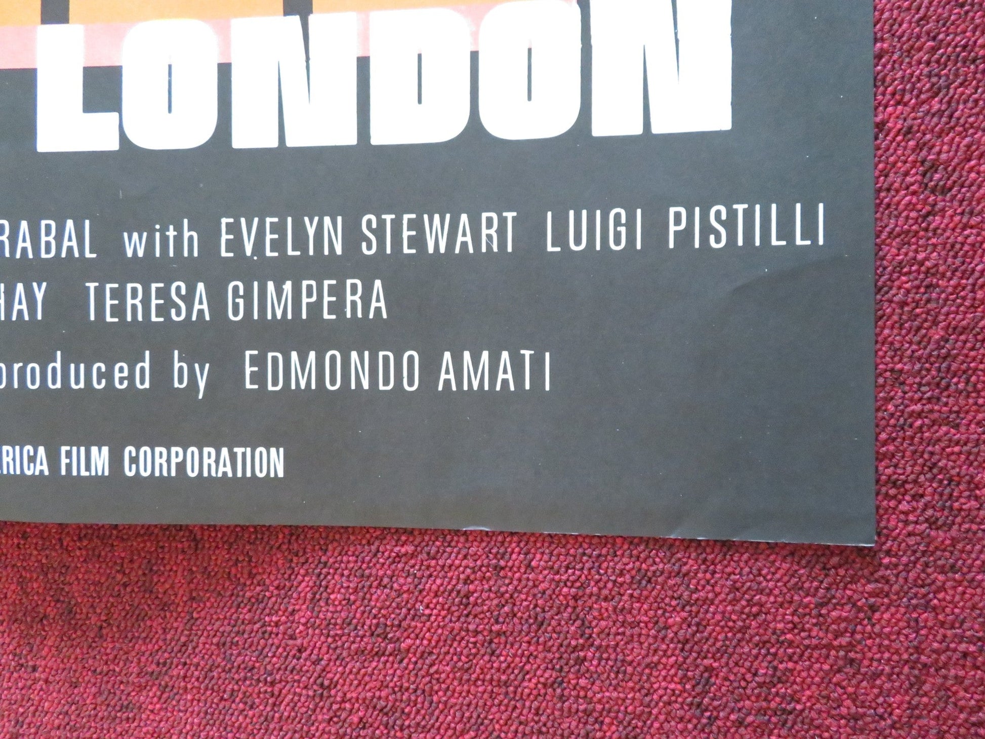 EAGLES OVER LONDON FOLDED US ONE SHEET POSTER FREDERICK STAFFORD R1973 Rendezvous Cinema Movie posters