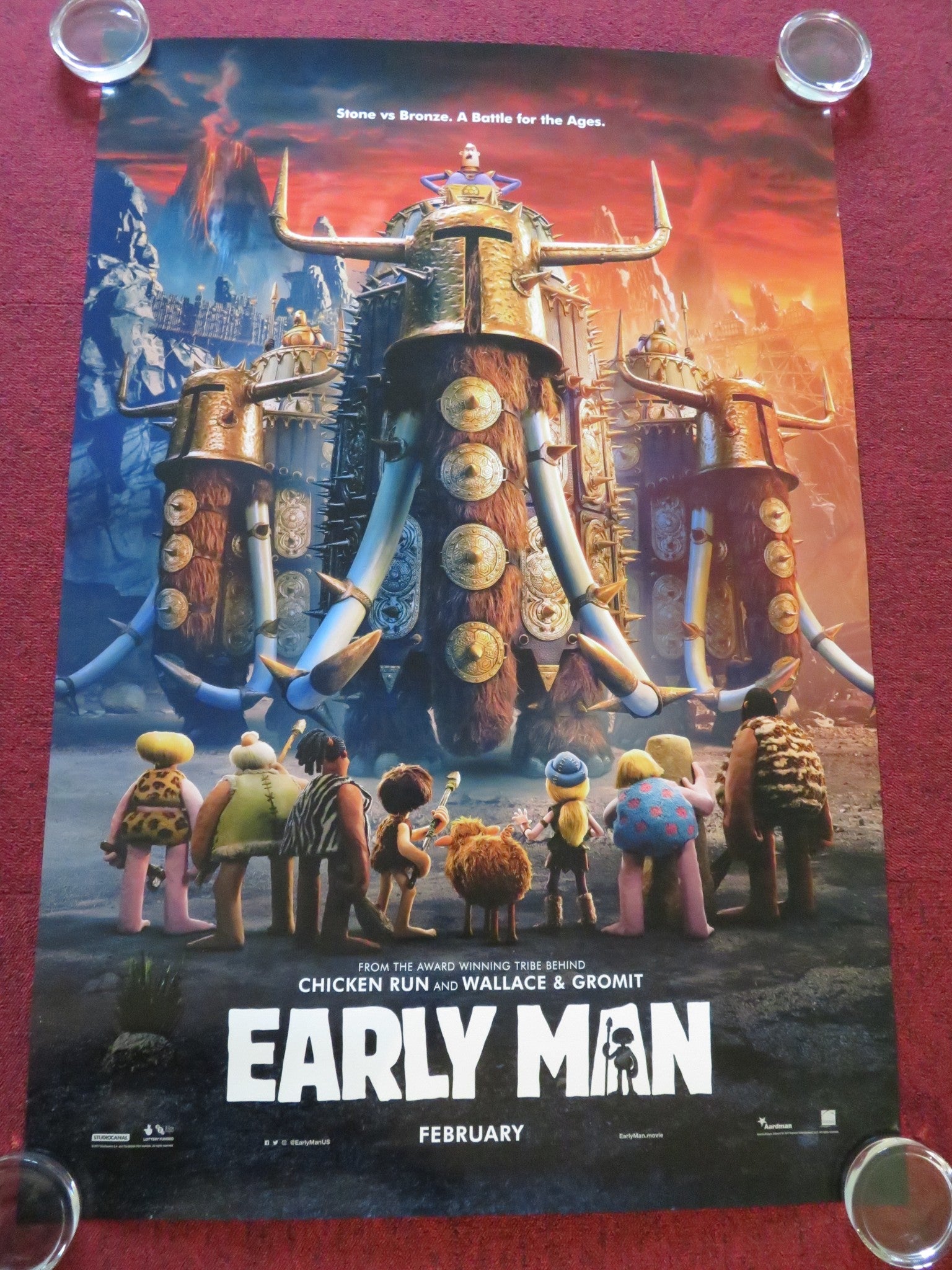 EARLY MAN US ONE SHEET ROLLED POSTER EDDIE REDMAYNE TOM HIDDLESTON 2018 Rendezvous Cinema Movie posters