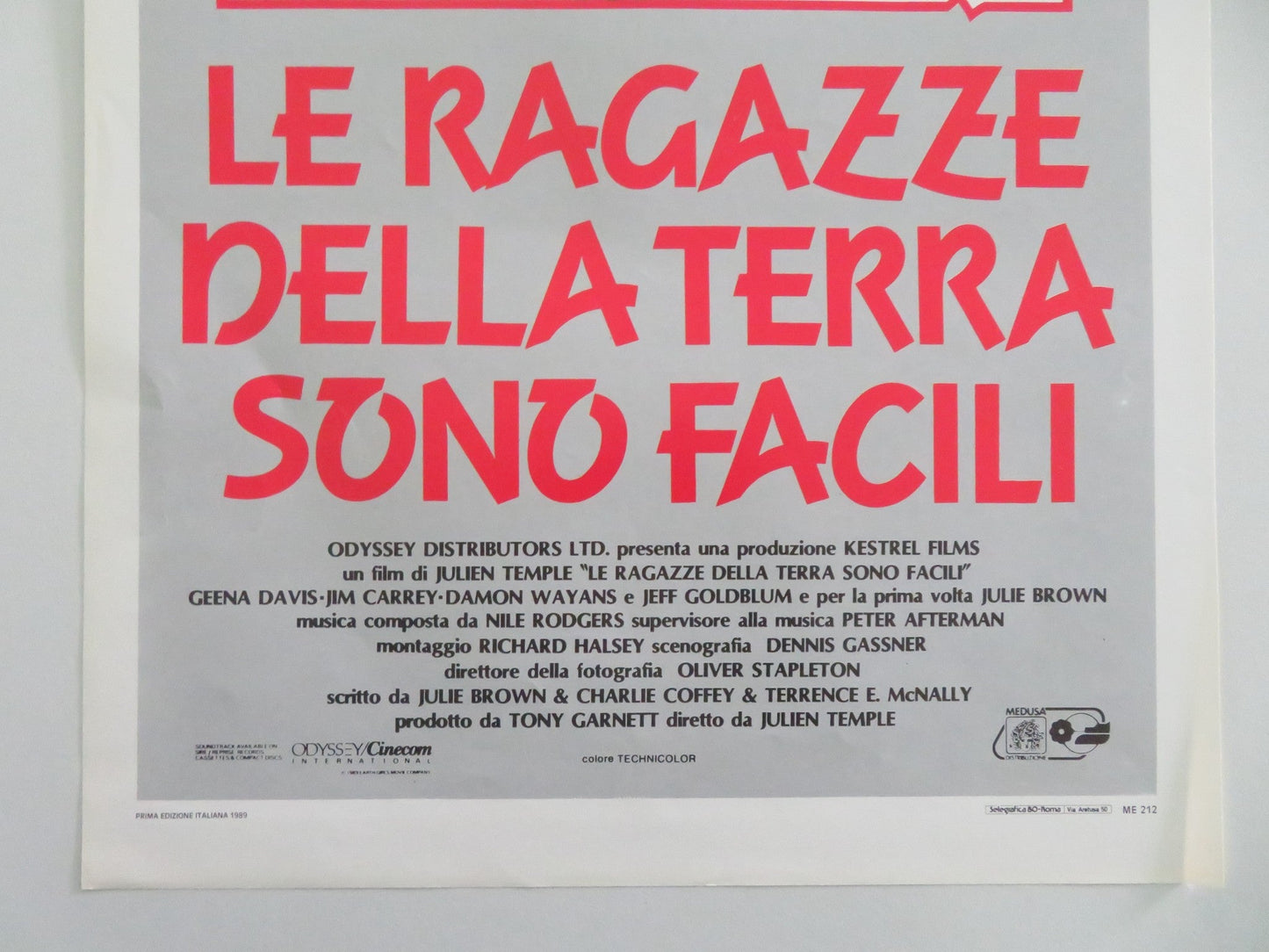 Earth Girls Are Easy Italian Locandina Poster Jeff Goldblum Jim Carrey 1988 Movie posters