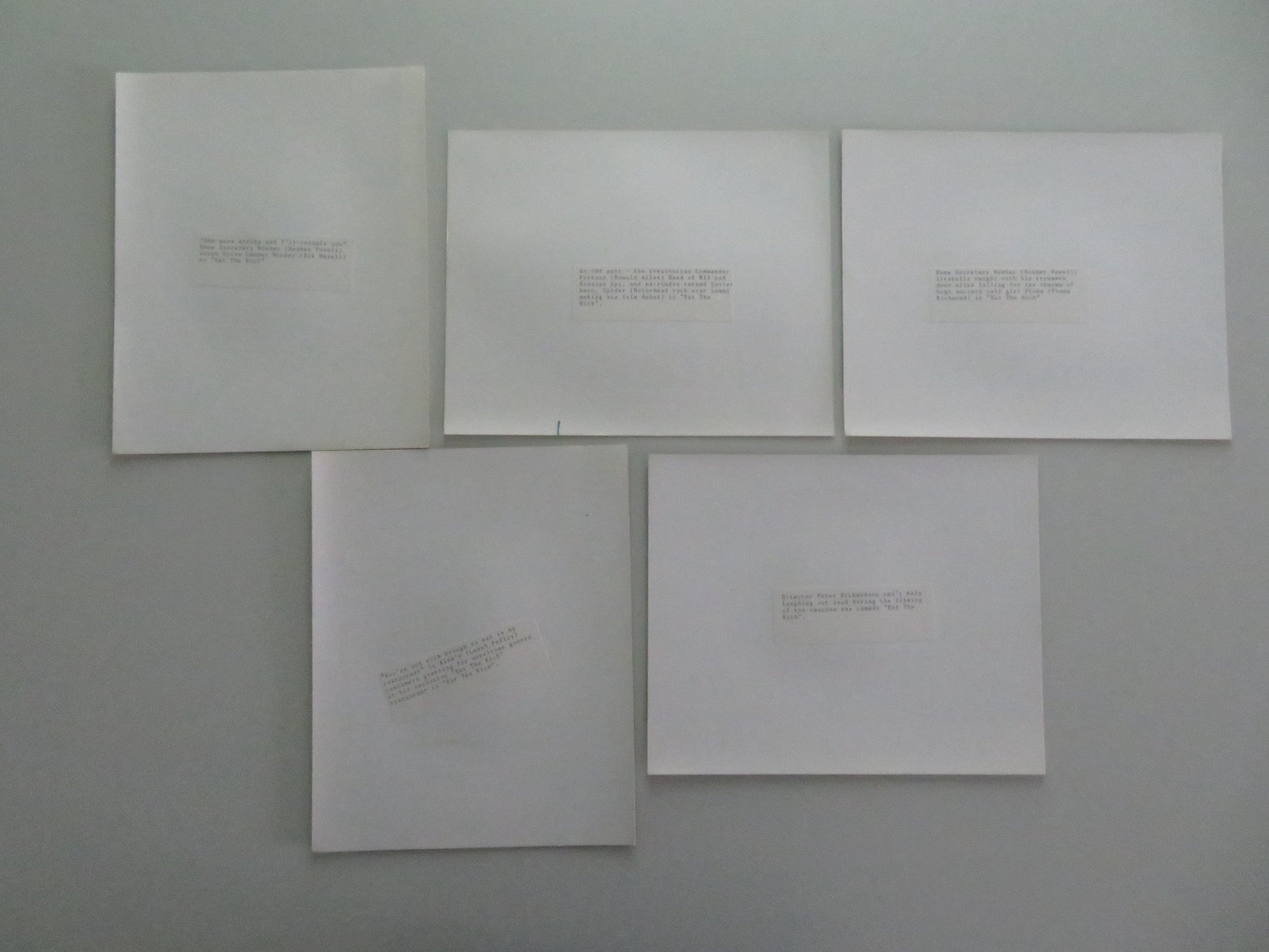 Eat The Rich - B MOVIE STILL PHOTO LOT OF 5 RIK MAYALL LEMMY NOSHER POWELL 1987 Movie posters