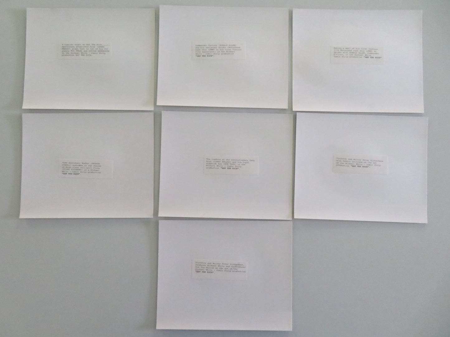 EAT THE RICH MOVIE STILL PHOTO LOT 7 OF ADRIAN EDMONDSON KOO STARK LEMMY 1987 Movie posters