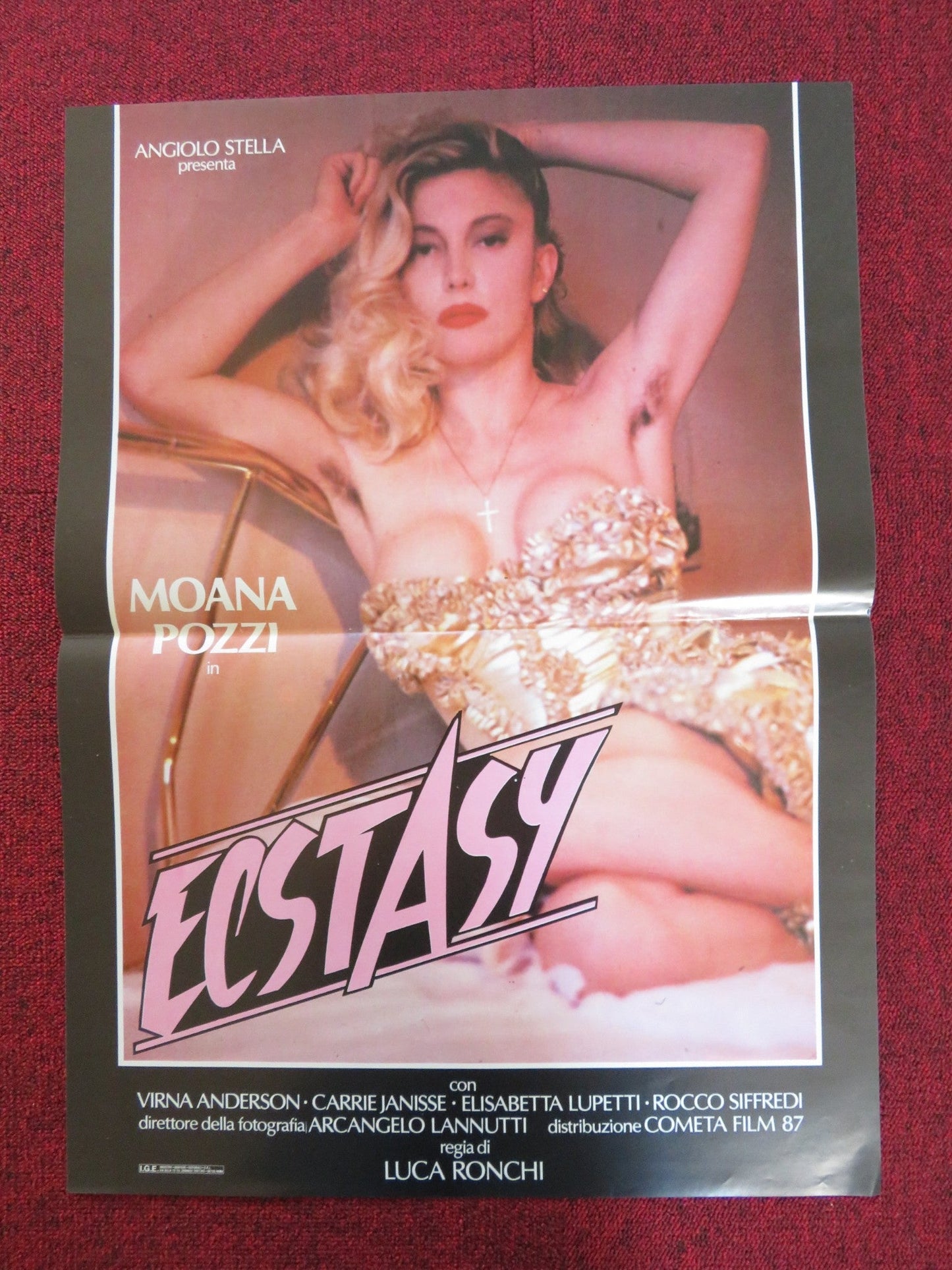 ECSTASY - B ITALIAN FOTOBUSTA POSTER MOANA POZZI VIRNA ANDERSON 1989 Rendezvous Cinema Movie posters
