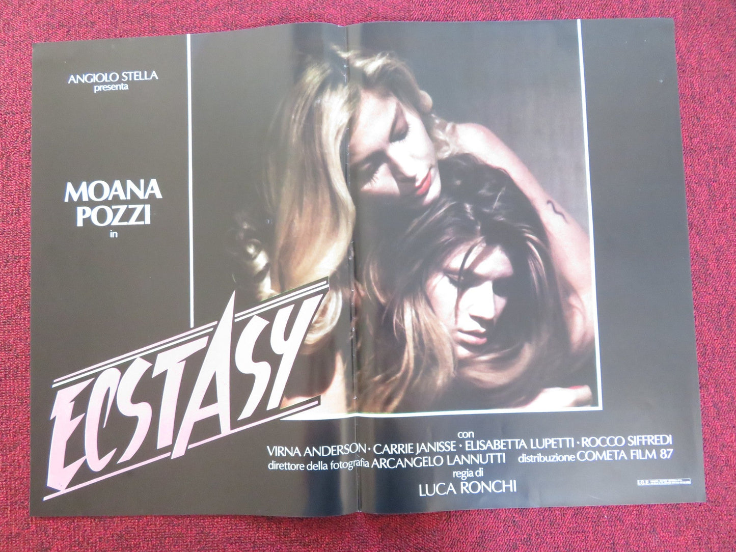 ECSTASY - C ITALIAN FOTOBUSTA POSTER MOANA POZZI VIRNA ANDERSON 1989 Rendezvous Cinema Movie posters