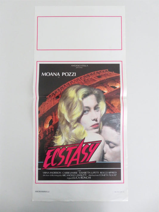 Ecstasy Italian Locandina Poster Moana Pozzi Carrie Janisse 1989 Movie posters