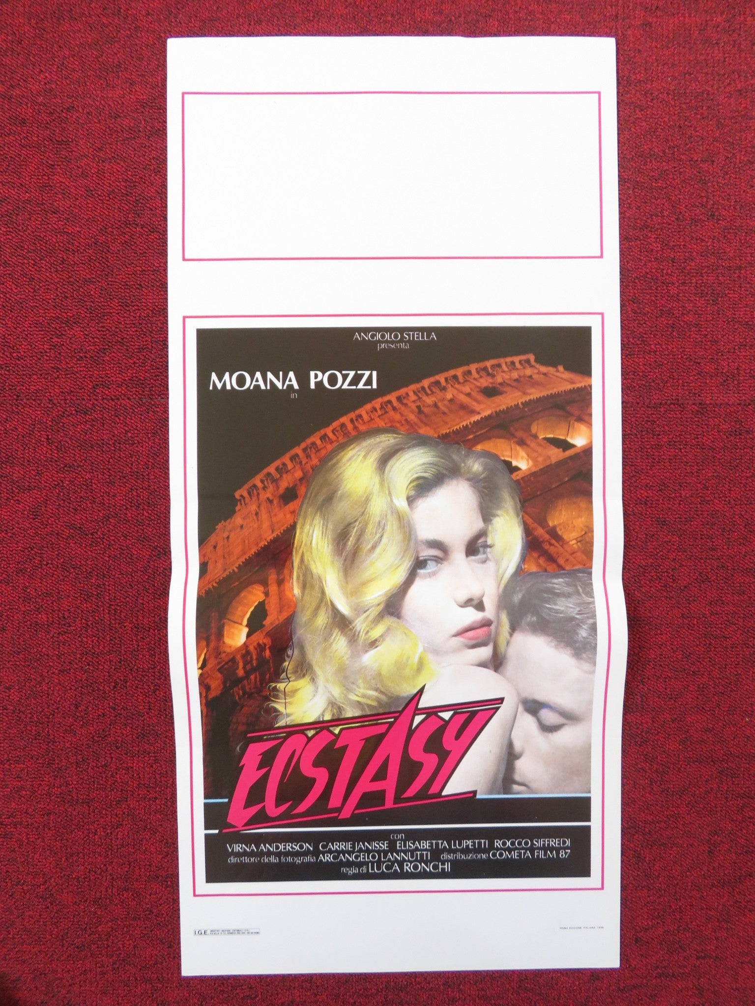 ECSTASY ITALIAN LOCANDINA POSTER MOANA POZZI VIRNA ANDERSON 1989 Rendezvous Cinema Movie posters