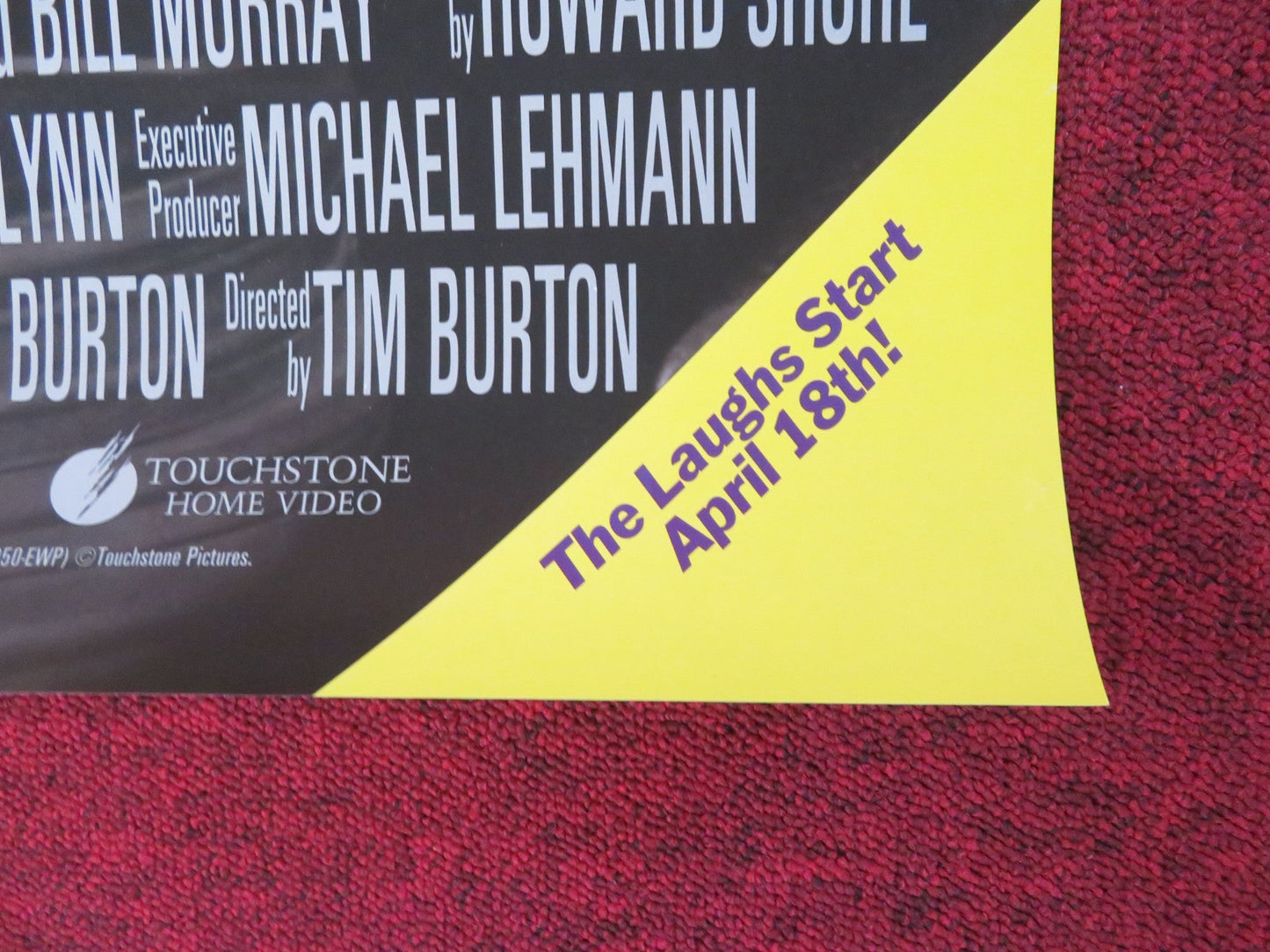 ED WOOD VHS VIDEO POSTER ROLLED JOHNNY DEPP BILL MURRAY 1994 Rendezvous Cinema Movie posters