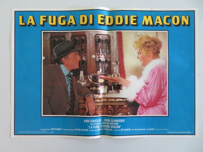 EDDIE MACON'S RUN ITALIAN FOTOBUSTA POSTERS LOT OF 8 KIRK DOUGLAS SCHNEIDER 1983 Movie posters