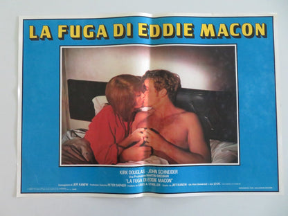 EDDIE MACON'S RUN ITALIAN FOTOBUSTA POSTERS LOT OF 8 KIRK DOUGLAS SCHNEIDER 1983 Movie posters