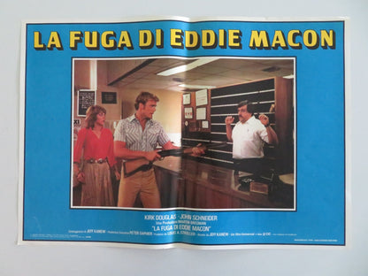 EDDIE MACON'S RUN ITALIAN FOTOBUSTA POSTERS LOT OF 8 KIRK DOUGLAS SCHNEIDER 1983 Movie posters
