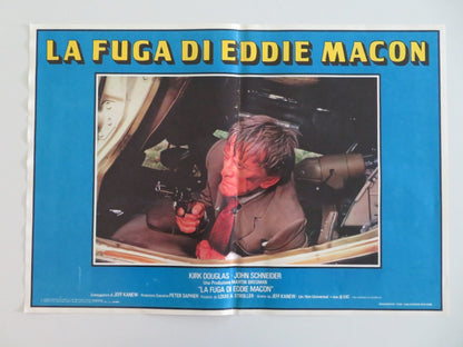 EDDIE MACON'S RUN ITALIAN FOTOBUSTA POSTERS LOT OF 8 KIRK DOUGLAS SCHNEIDER 1983 Movie posters