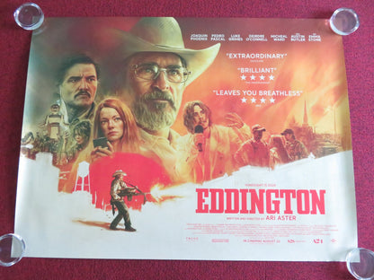 EDDINGTON UK QUAD ROLLED POSTER JOAQUIN PHOENIX PEDRO PASCAL EMMA STONE 2025 Movie posters