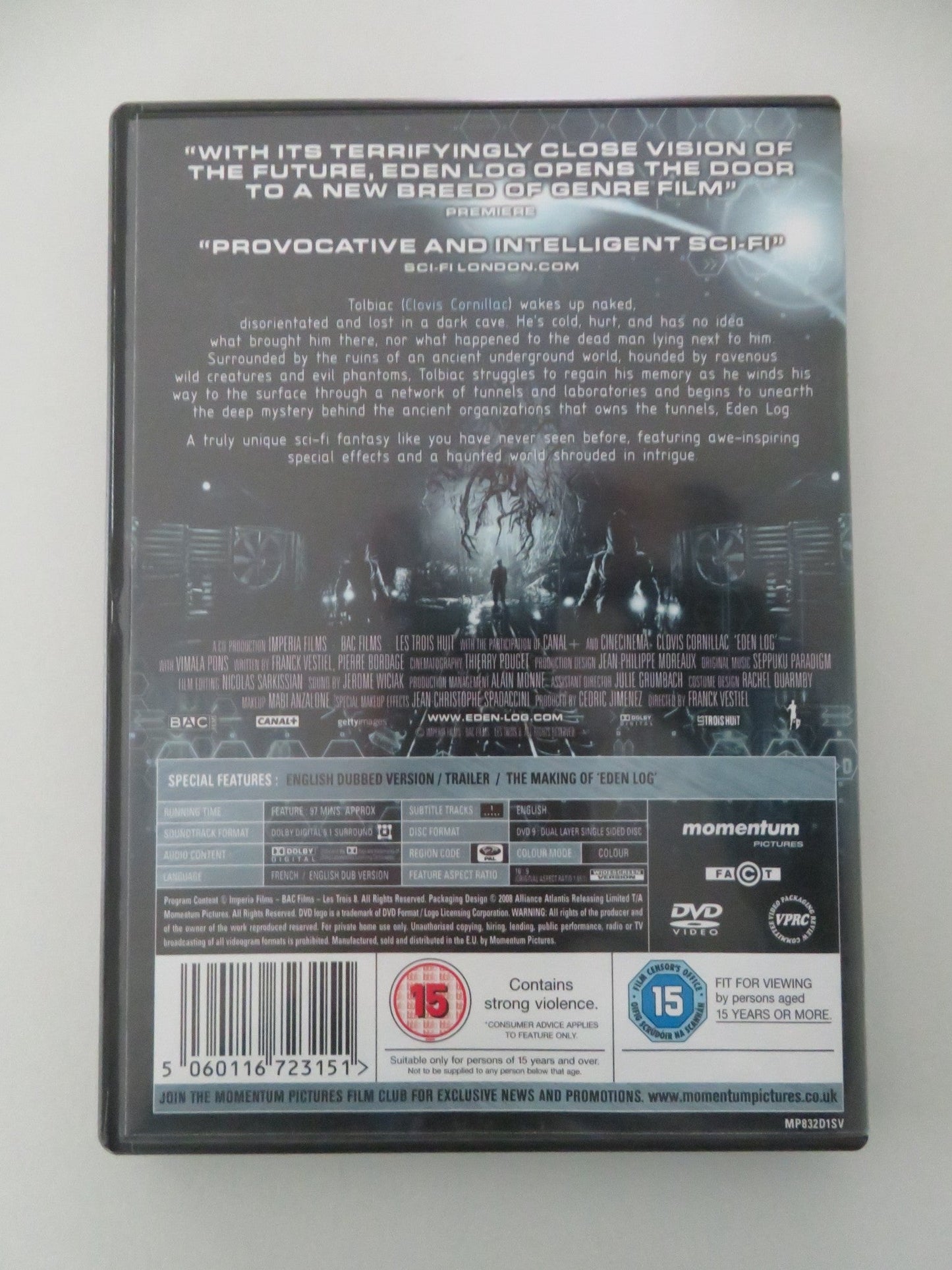 Eden Log (DVD) Clovis Cornillac Vimala Pons 2007 Region 2 Movie posters