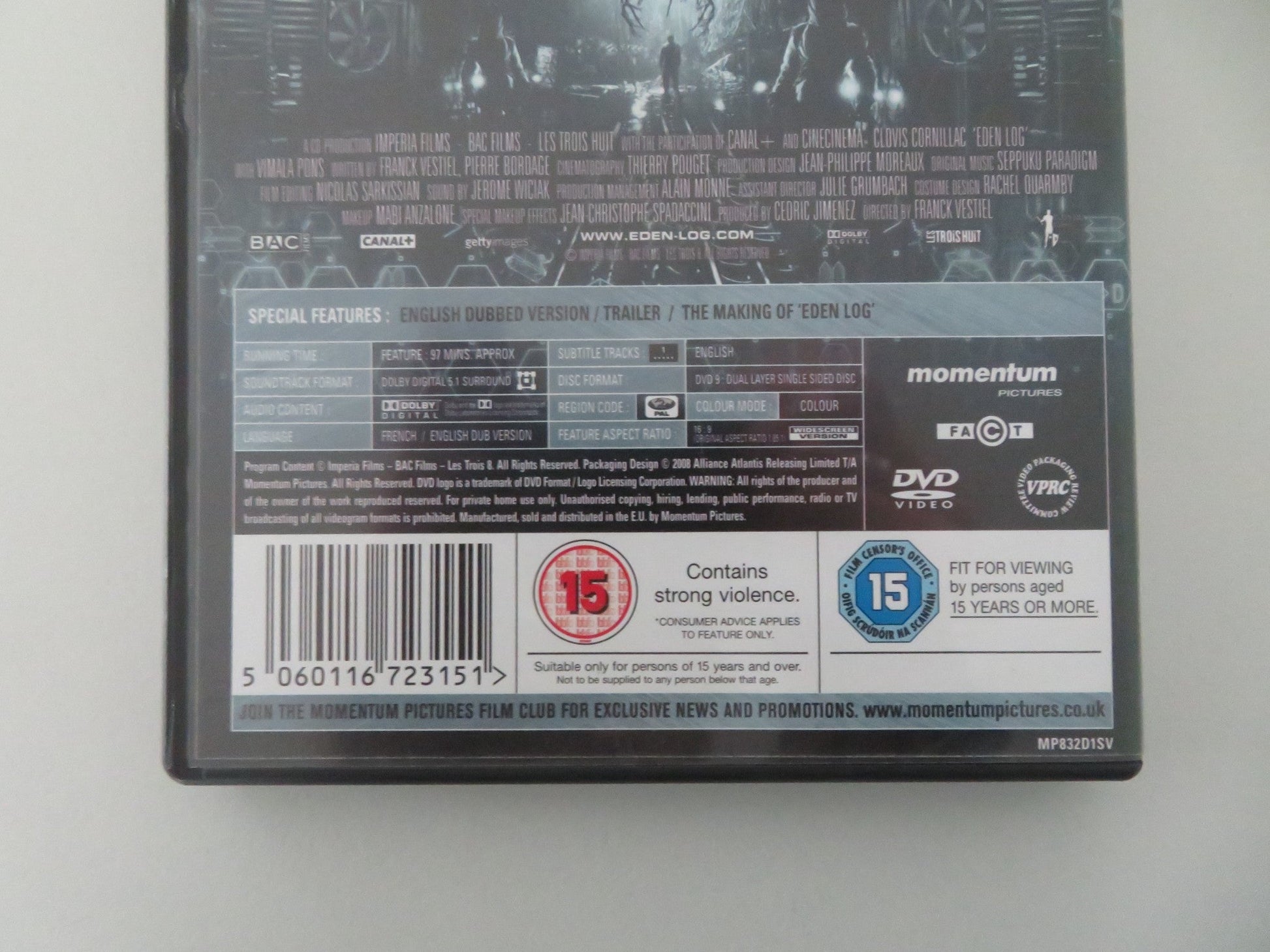 Eden Log (DVD) Clovis Cornillac Vimala Pons 2007 Region 2 Movie posters