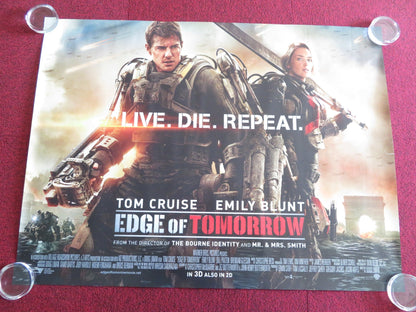 EDGE OF TOMORROW UK QUAD ROLLED POSTER TOM CRUISE EMILY BLUNT 2014 Rendezvous Cinema Movie posters