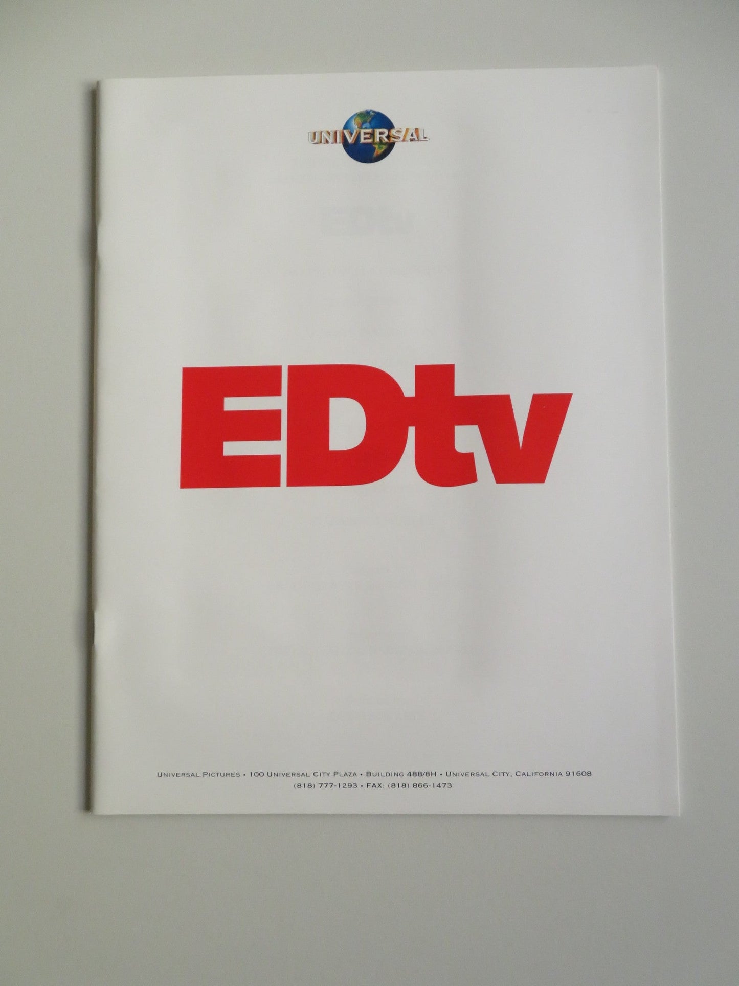EDTV PRESS KIT 1999 MATTHEW MCCONAUGHEY WOODY HARRELSON Movie posters