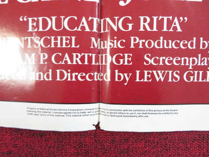 EDUCATING RITA FOLDED US ONE SHEET POSTER MICHAEL CAINE JULIE WALTERS 1983 Rendezvous Cinema Movie posters