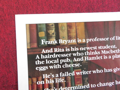 EDUCATING RITA FOLDED US ONE SHEET POSTER MICHAEL CAINE JULIE WALTERS 1983 Rendezvous Cinema Movie posters