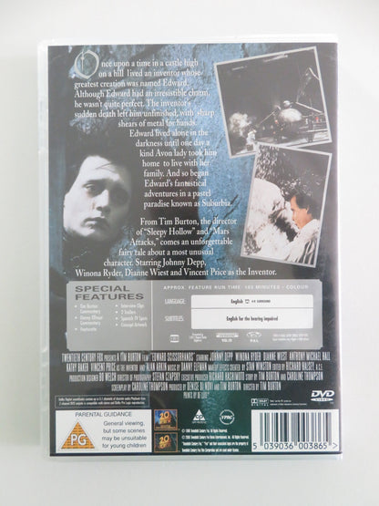 EDWARD SCISSORHANDS - B (DVD) JOHNNY DEPP WINONA RYDER 1990 REGION 2 Movie posters