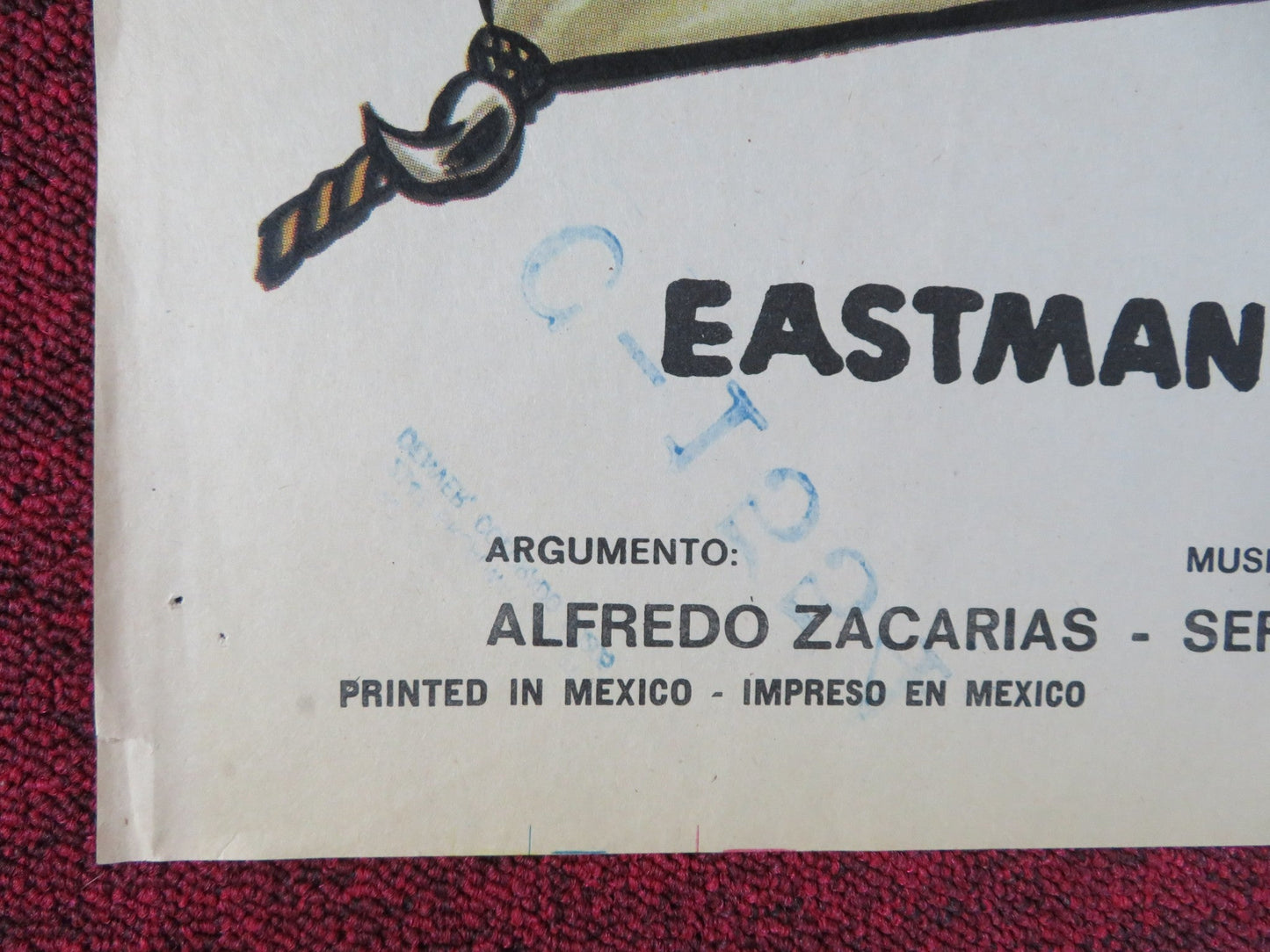 EL BUENO PARA NADA FOLDED MEXICAN SHEET POSTER GASPAR HENAAINE LINA MARIN 1973 Rendezvous Cinema Movie posters