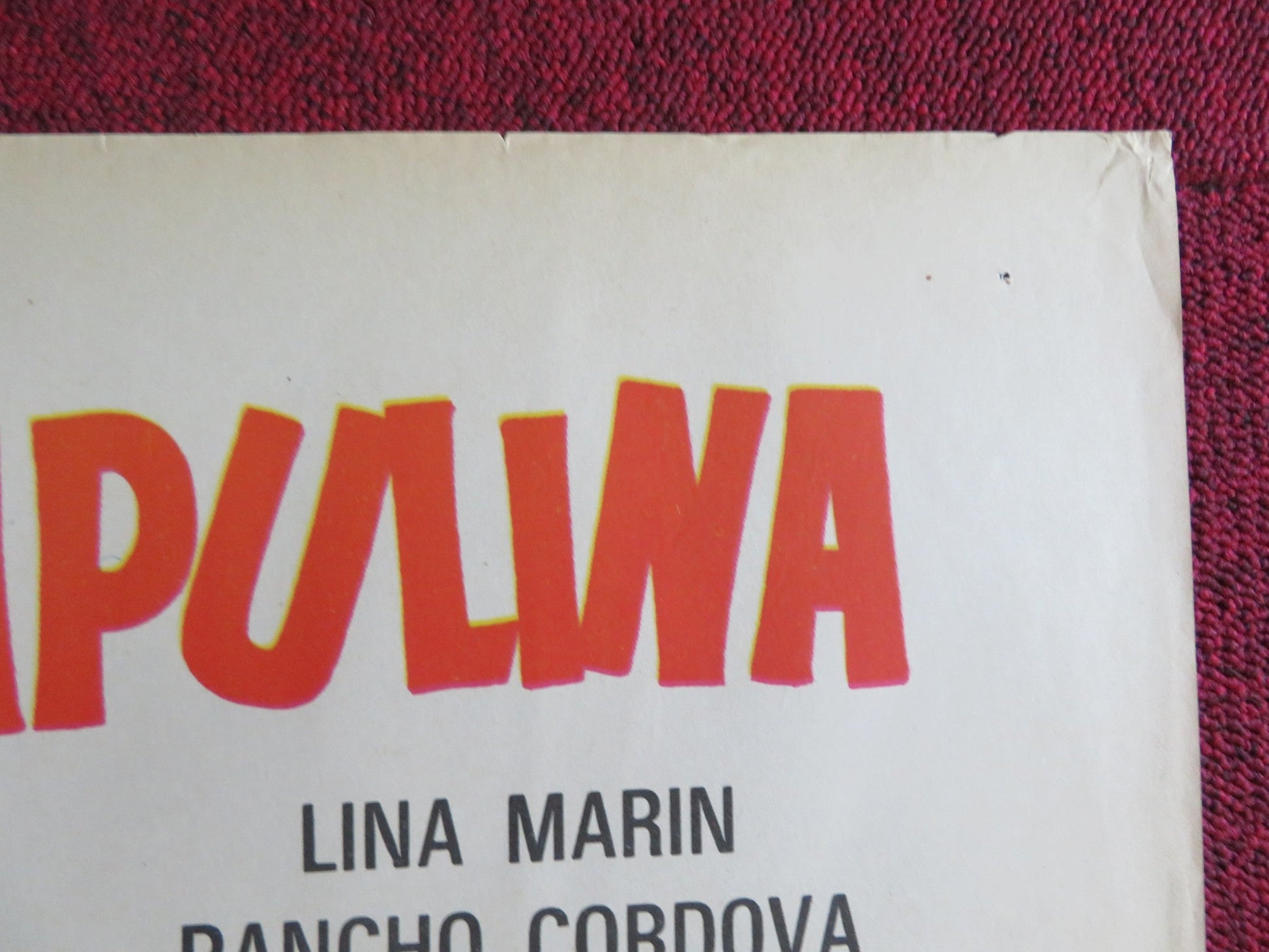 EL BUENO PARA NADA FOLDED MEXICAN SHEET POSTER GASPAR HENAAINE LINA MARIN 1973 Rendezvous Cinema Movie posters