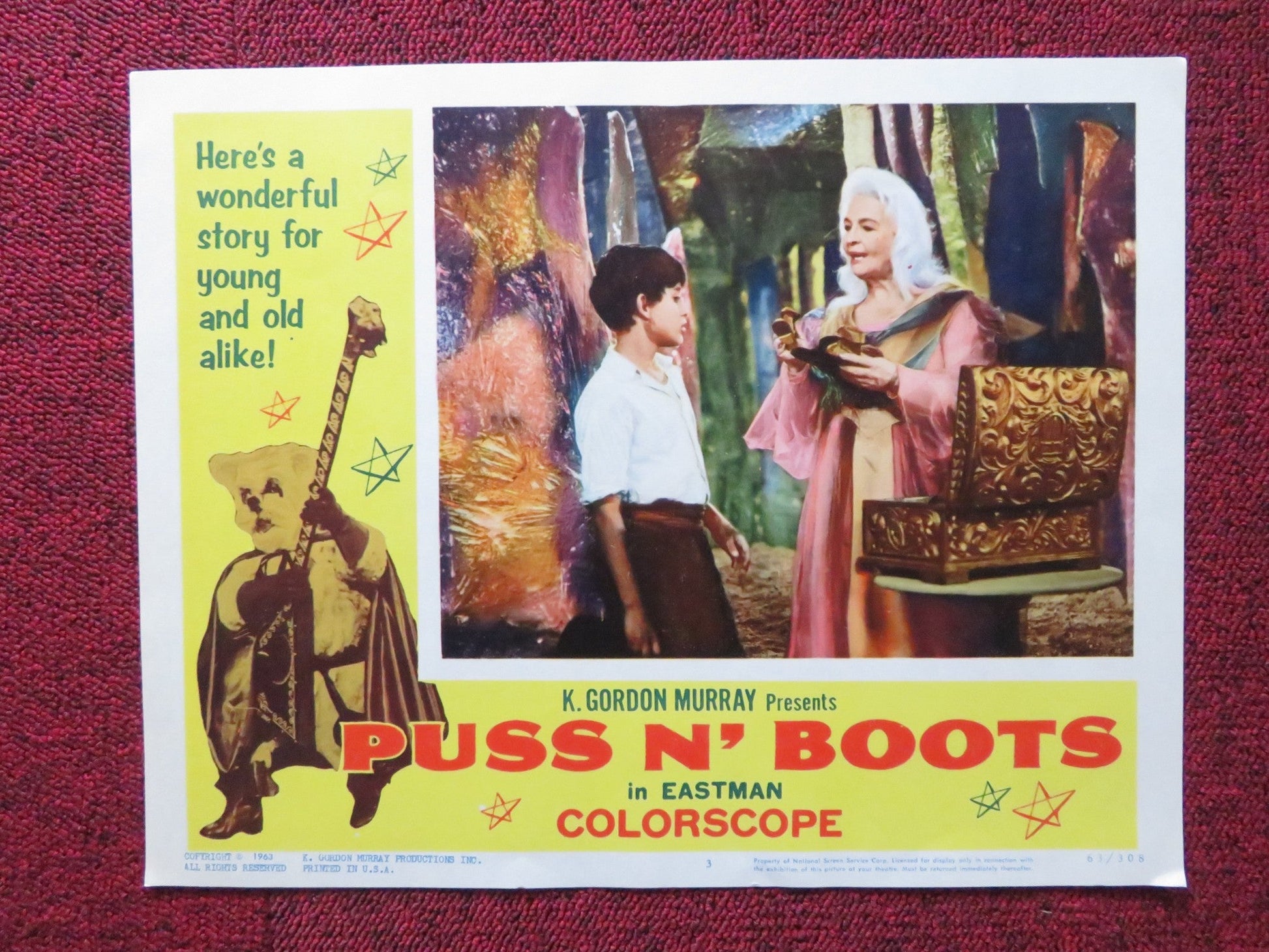 EL GATO CON BOTAS / PUSS N' BOOTS US LOBBY CARD FULL SET K. GORDON MURRAY 1963 Rendezvous Cinema Movie posters