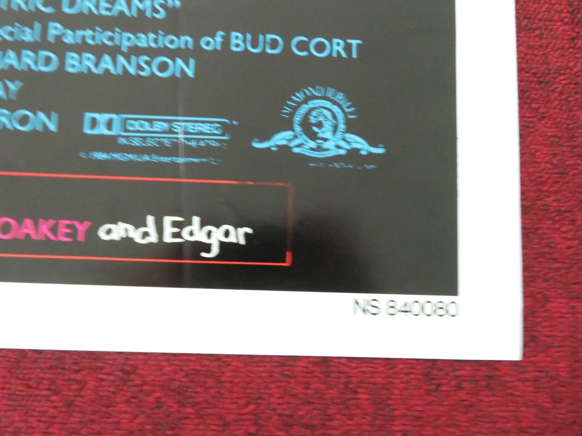 ELECTRIC DREAMS FOLDED US ONE SHEET POSTER LENNY VON DOHLEN VIRGINIA MADSEN 1984 Movie posters