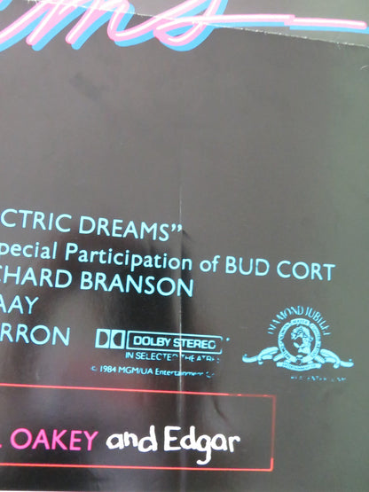 ELECTRIC DREAMS FOLDED US ONE SHEET POSTER LENNY VON DOHLEN VIRGINIA MADSEN 1984 Movie posters