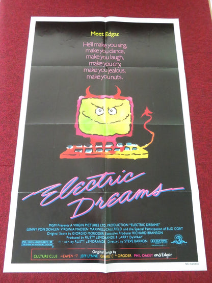 ELECTRIC DREAMS FOLDED US ONE SHEET POSTER LENNY VON DOHLEN VIRGINIA MADSEN 1984 Movie posters
