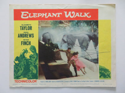 ELEPHANT WALK - #4 US LOBBY CARD ELIZABETH TAYLOR DANA ANDREWS 1953 Rendezvous Cinema Movie posters