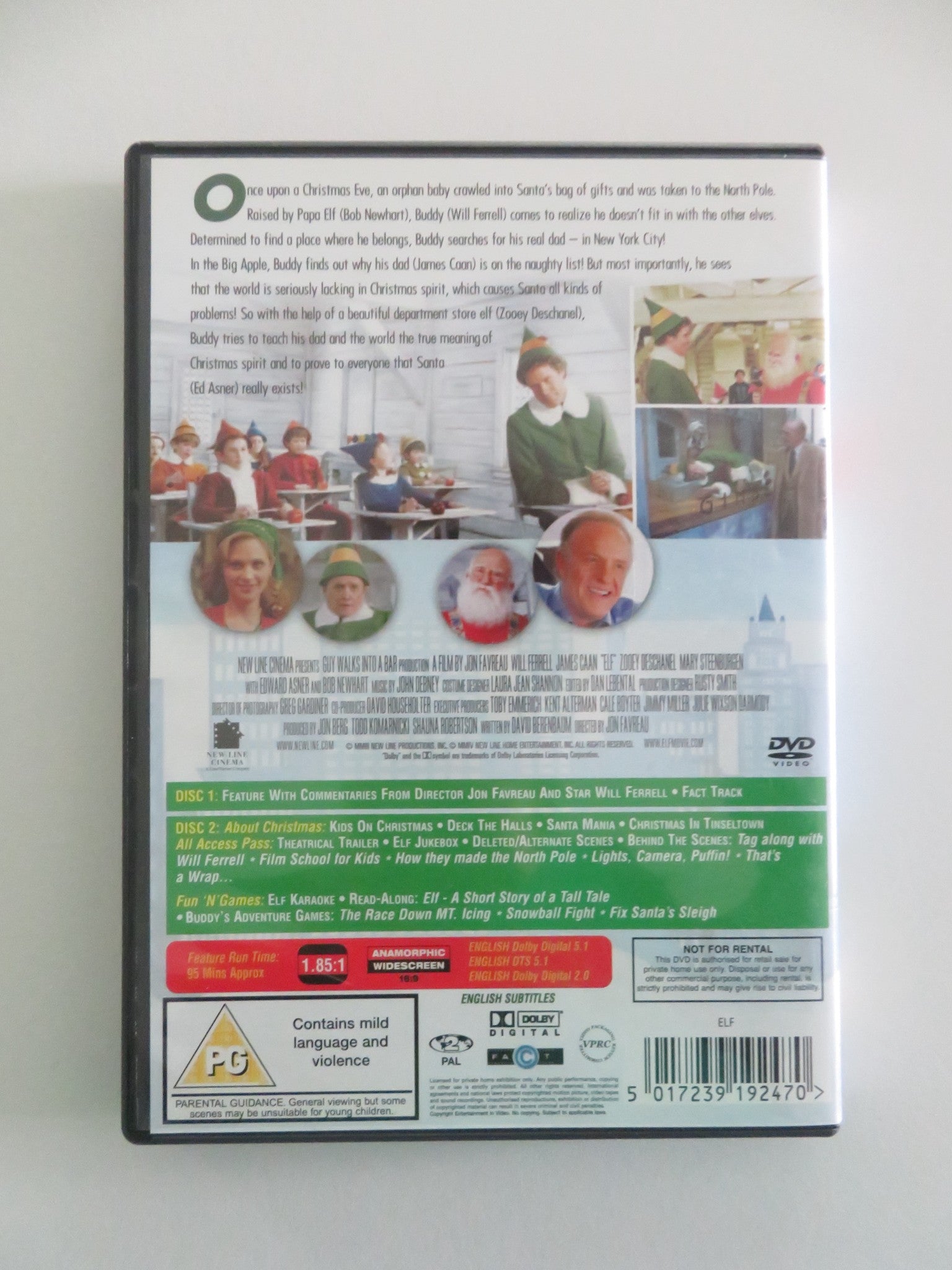 ELF (DVD) WILL FERRELL JAMES CAAN 2003 REGION 2 Movie posters