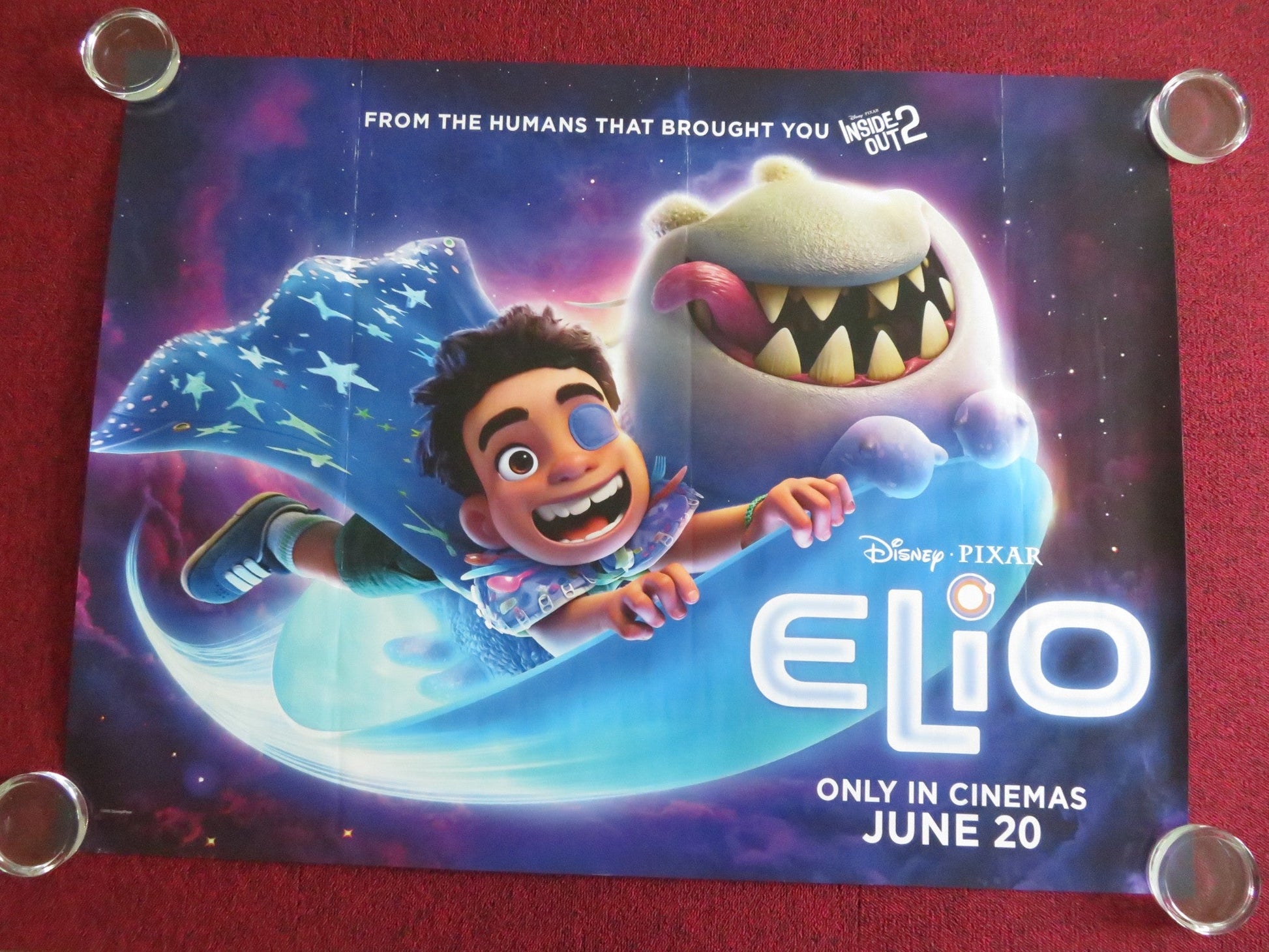 ELIO - A UK QUAD ROLLED POSTER DISNEY YONAS KIBREAB ZOE SALDANA 2025 Movie posters
