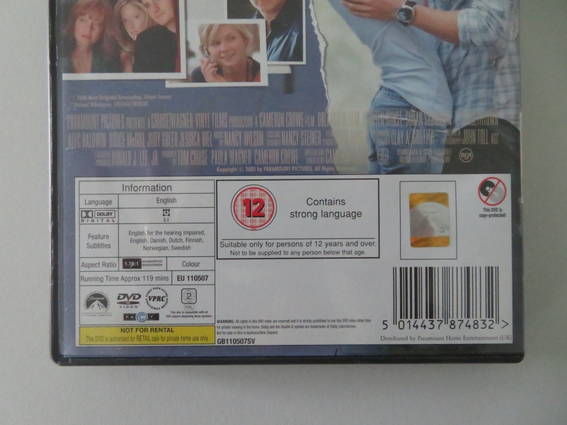 ELIZABETHTOWN (DVD) ORLANDO BLOOM KIRSTEN DUNST 2005 REGION 2 Movie posters