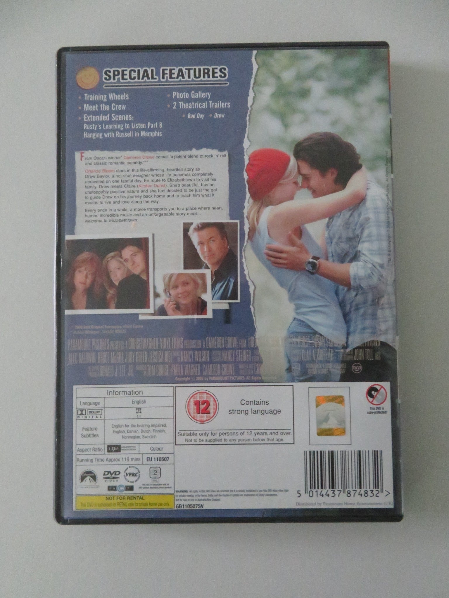 ELIZABETHTOWN (DVD) ORLANDO BLOOM KIRSTEN DUNST 2005 REGION 2 Movie posters