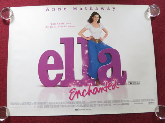ELLA ENCHANTED UK QUAD ROLLED POSTER ANNE HATHAWAY HUGH DANCY 2004 Rendezvous Cinema Movie posters