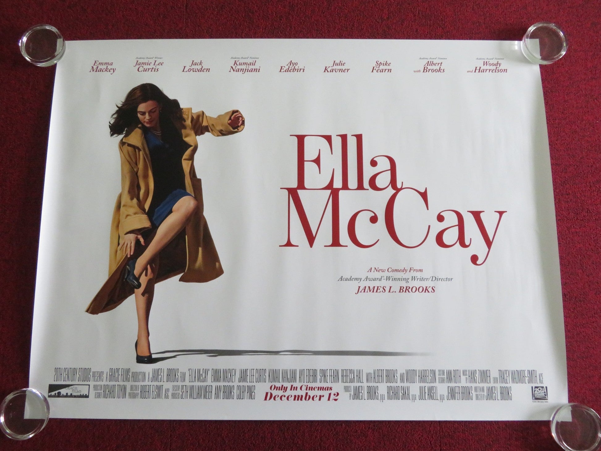 ELLA MCCAY UK QUAD ROLLED POSTER EMMA MACKEY JAMIE LEE CURTIS W. HARRELSON 2025 Movie posters