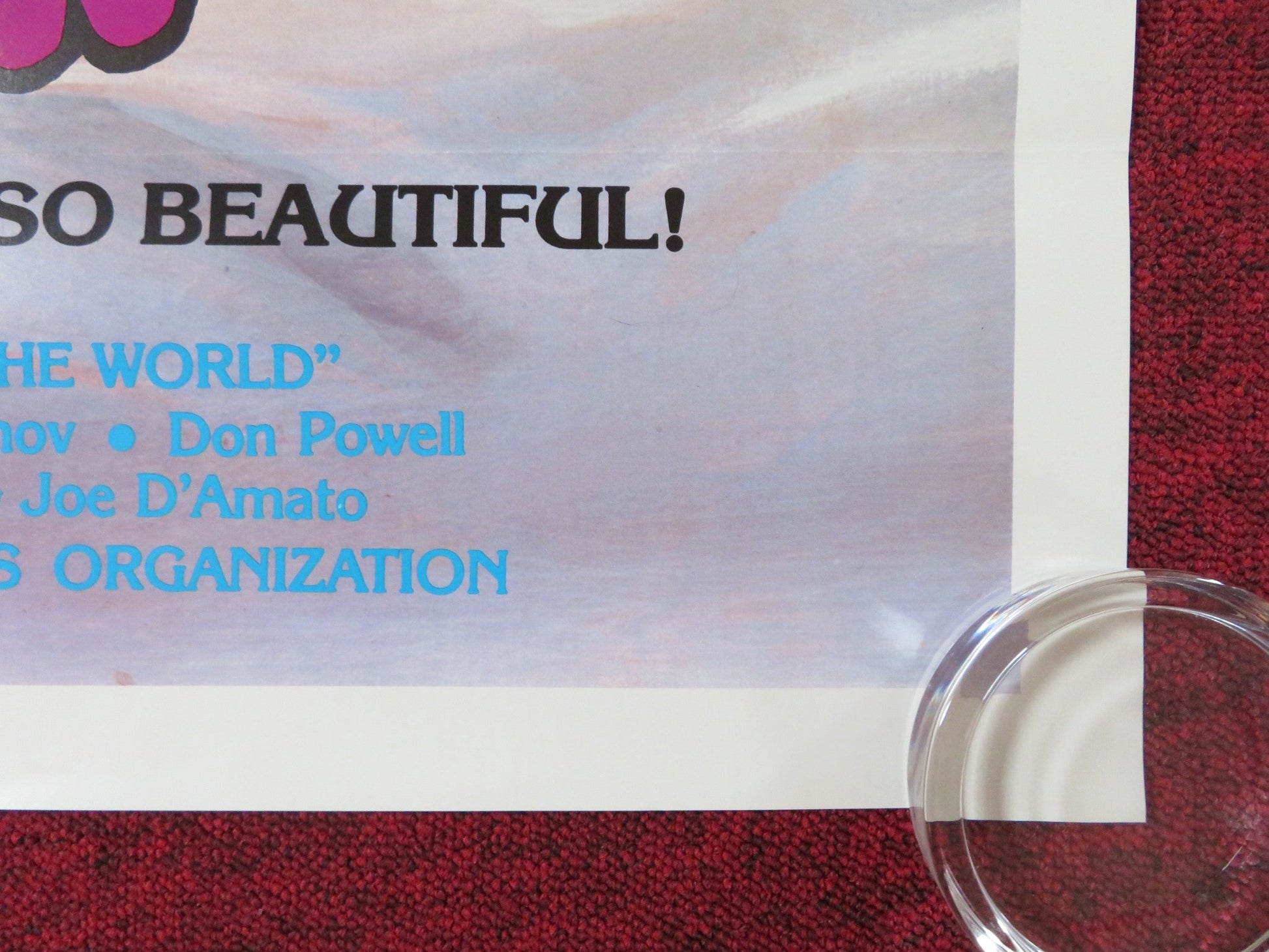 EMANUELLE AROUND THE WORLD US ONE SHEET ROLLED POSTER LAURA GEMSER RASSIMOV 1977 Rendezvous Cinema Movie posters