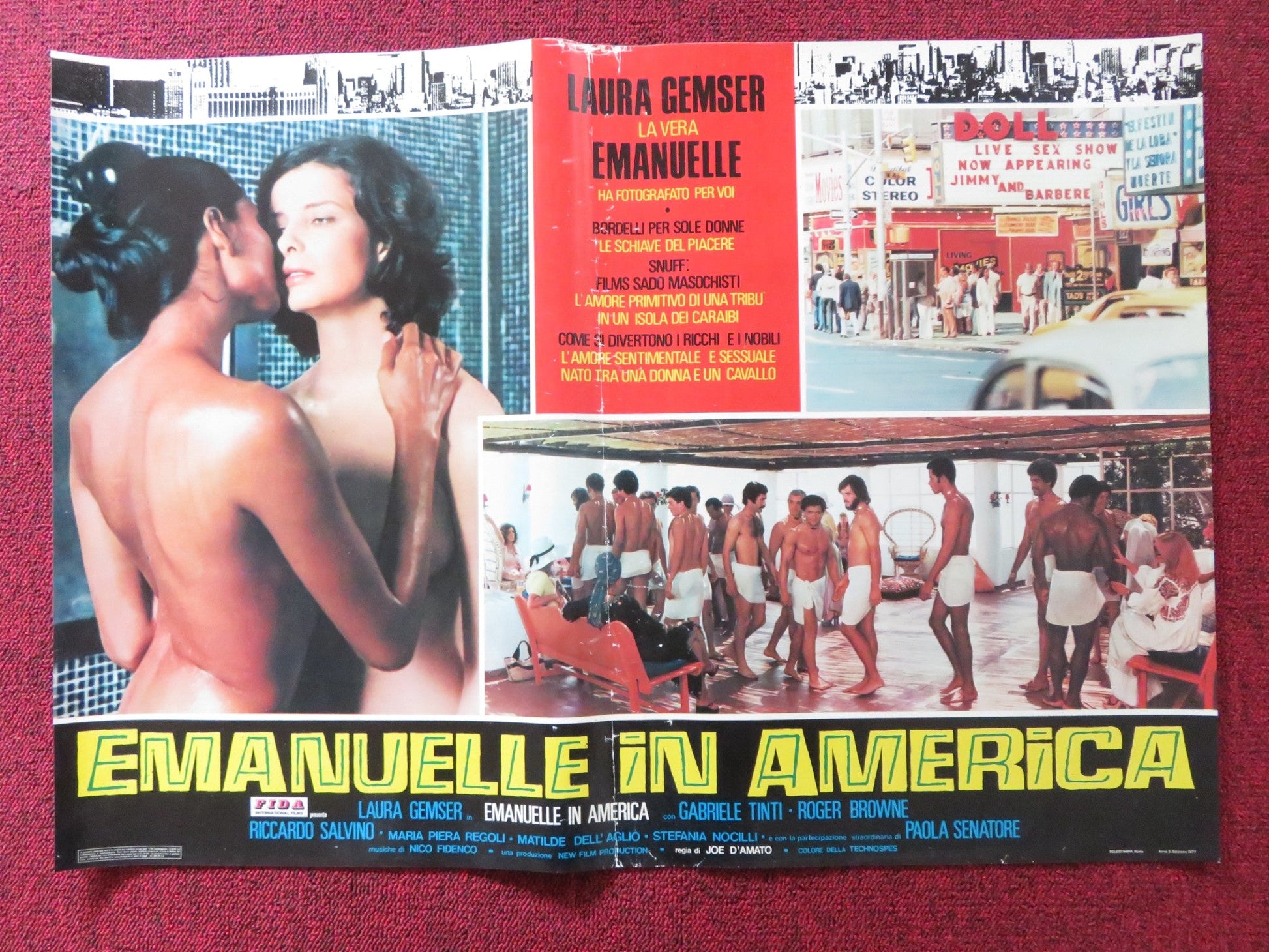 EMANUELLE IN AMERICA - A ITALIAN FOTOBUSTA POSTER JOE D'AMATO LAURA GEMSER 1977 Rendezvous Cinema Movie posters