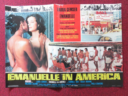 EMANUELLE IN AMERICA - A ITALIAN FOTOBUSTA POSTER JOE D'AMATO LAURA GEMSER 1977 Rendezvous Cinema Movie posters