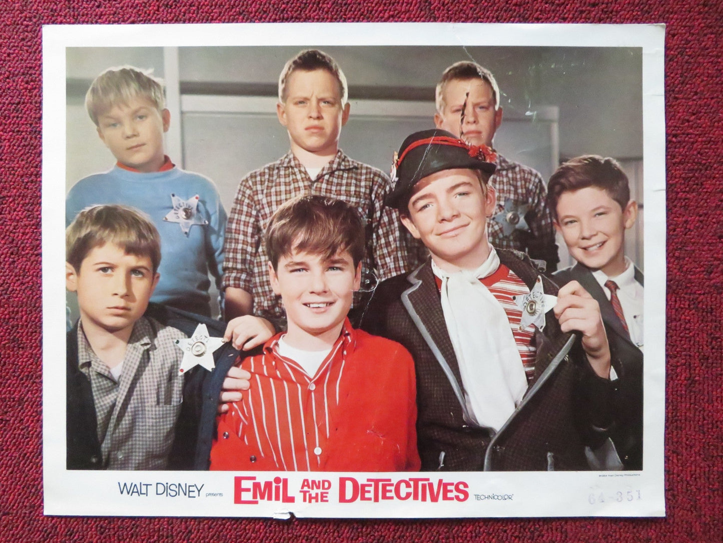 EMIL AND THE DETECTIVES US LOBBY CARD FULL SET DISNEY WALTER SLEZAK 1964 Rendezvous Cinema Movie posters