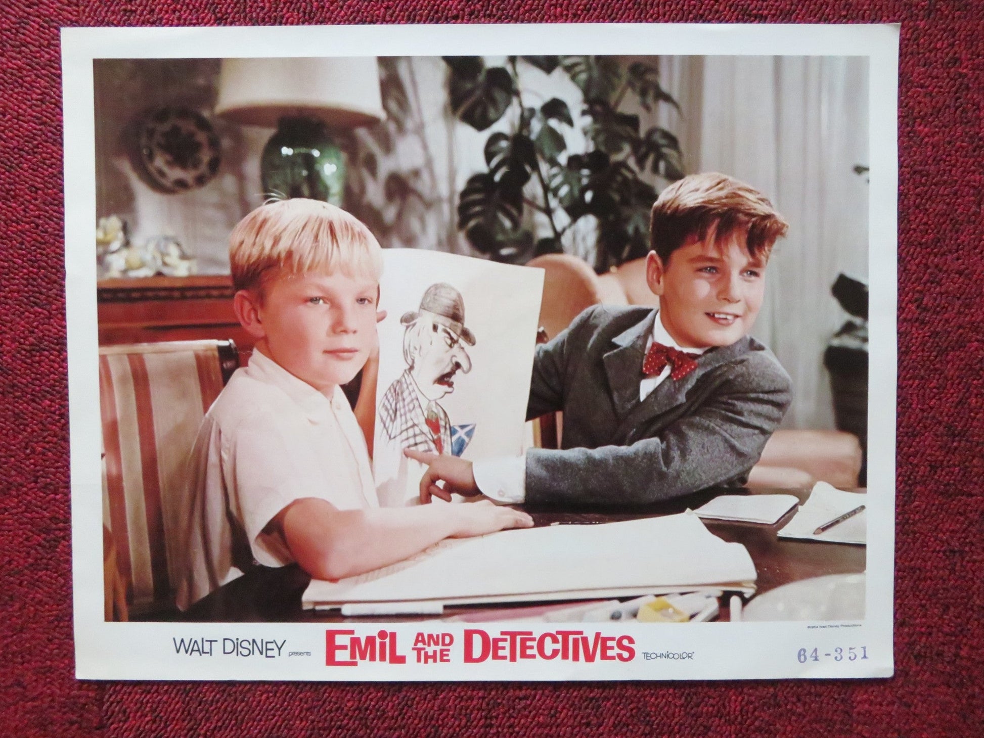 EMIL AND THE DETECTIVES US LOBBY CARD FULL SET DISNEY WALTER SLEZAK 1964 Rendezvous Cinema Movie posters