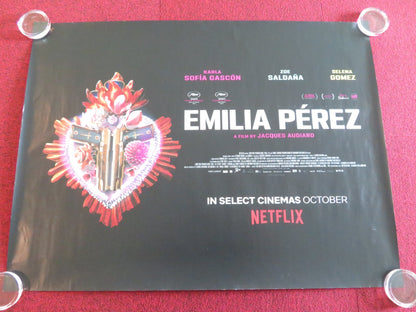 EMILIA PEREZ UK QUAD ROLLED POSTER KARLA SOFIA GASCON SELENA GOMEZ 2024 Rendezvous Cinema Movie posters