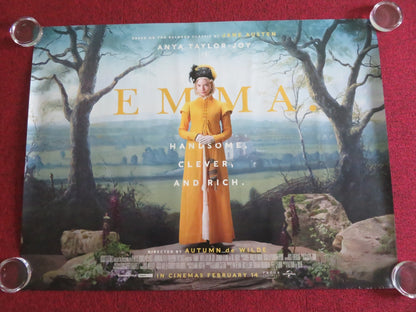 EMMA - B UK QUAD ROLLED POSTER ANYA TAYLOR - JOY MIA GOTH JOSH O'CONNOR 2020 Movie posters